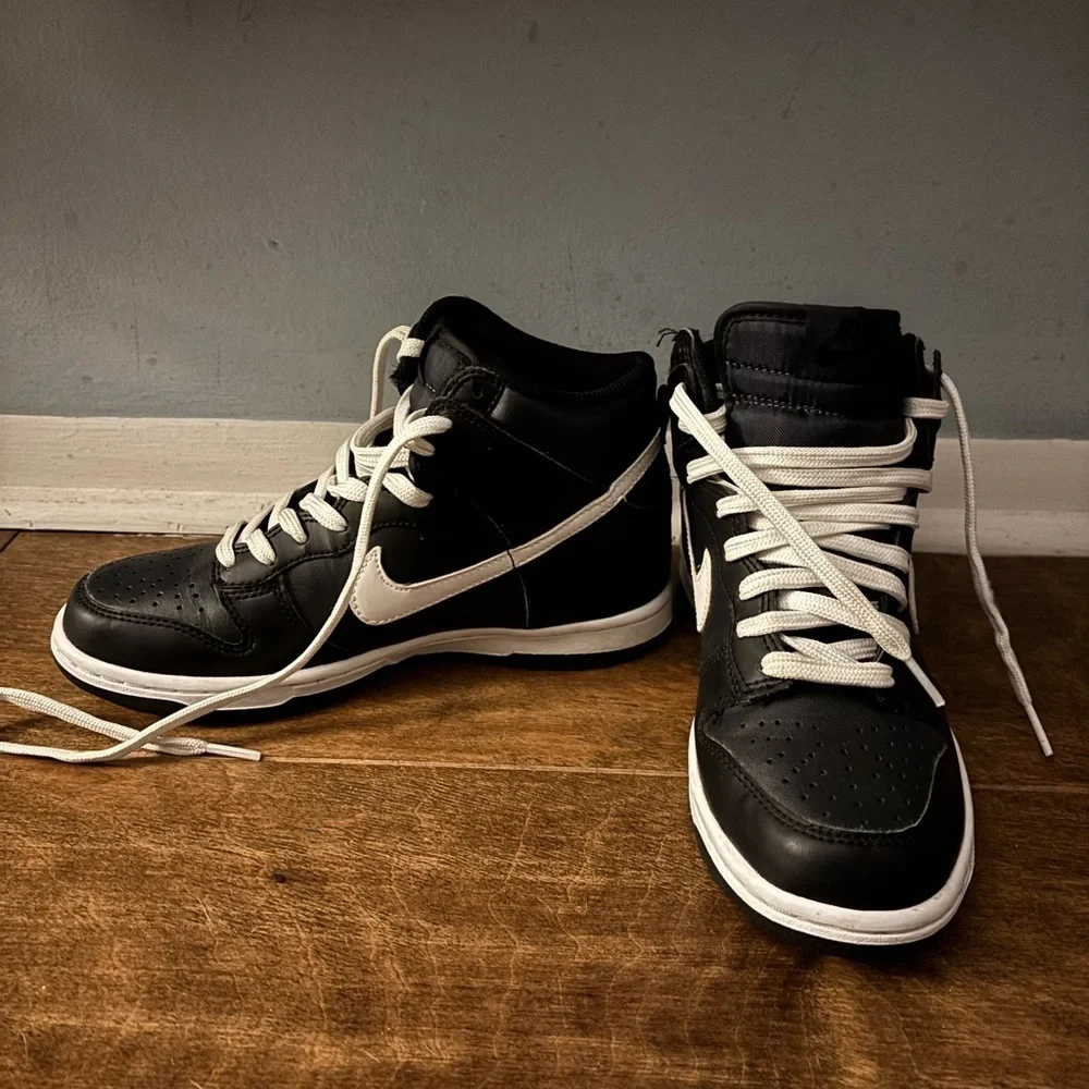 Nike Black and White Youth Dunk Sneakers